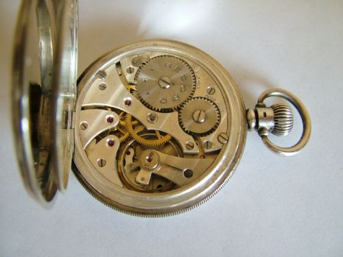 fig 2. 1940s Record silver pocket watch