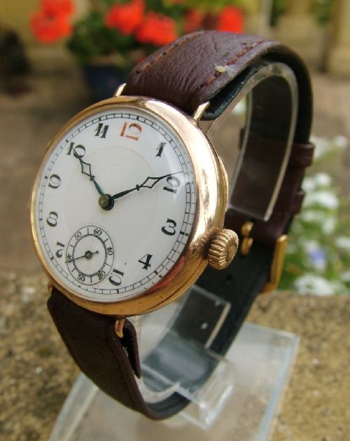 Gents 1920s 9 Carat Gold Wrist Watch