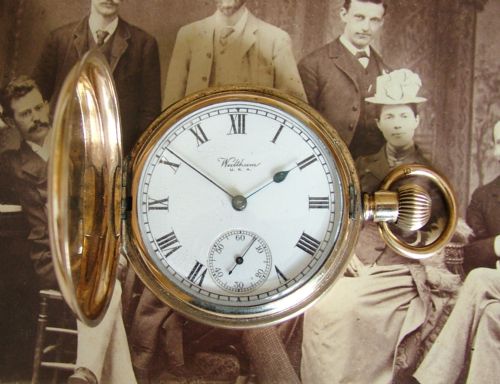 Vintage 1926 Waltham Full Hunter Stem Winding Pocket Watch