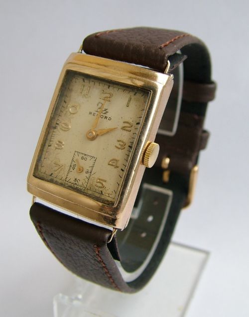Gents 9 Carat Gold Record Wrist Watch