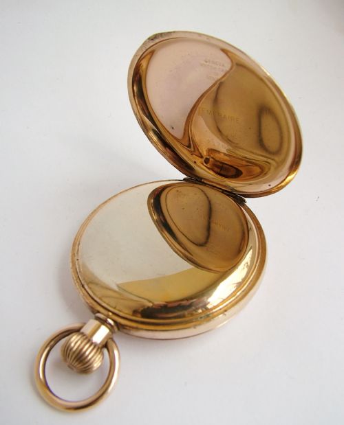 fig 2. 1920s full hunter pocket watch originally retailed by Thomas Russell & Son.