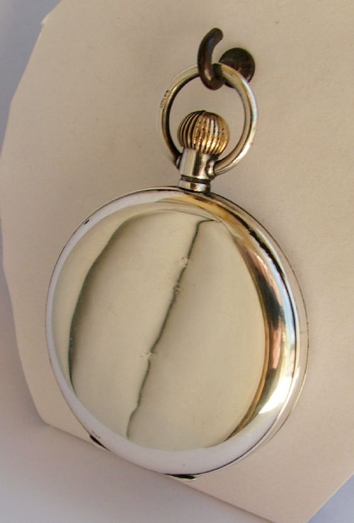 fig 1. Vintage 1919 silver stem winding pocket watch