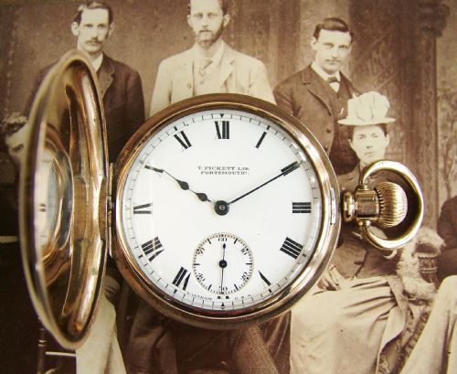 Antique Waltham Half Hunter Pocket Watch.