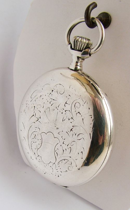 fig 1. Antique Curono Victrix silver stem winding pocket watch