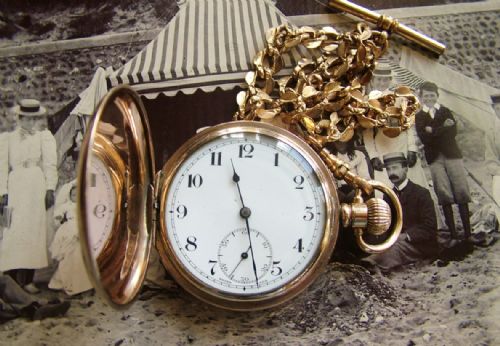 Full Hunter Longines Pocket Watch with Chain