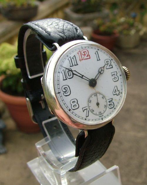 An Antique Ww1 Silver Trench Watch