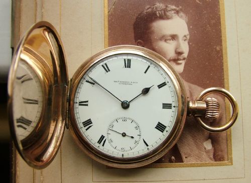 Antique 3/4 Plate Thomas Russell Full Hunter Pocket Watch