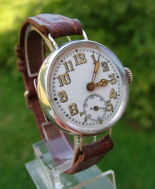 fig 1. WW1 silver trench watch