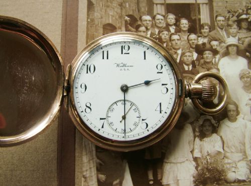 Antique Waltham Traveler Full Hunter Pocket Watch