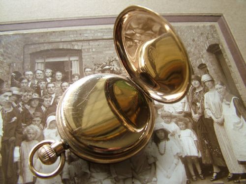 fig 1. Antique Waltham Traveler full hunter pocket watch
