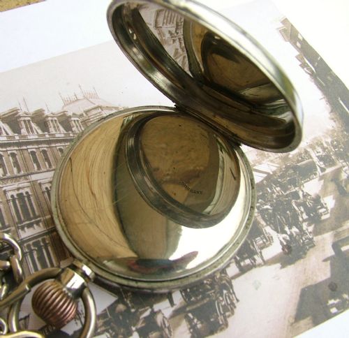 fig 2. Antique Goliath pocket watch and chain circa 1910s