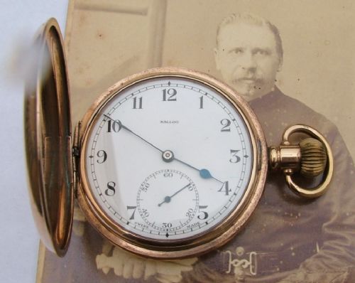 Antique Nallog Full Hunter Pocket Watch
