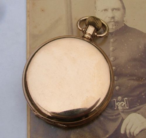 fig 1. Antique Nallog full hunter pocket watch