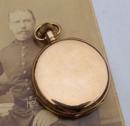 fig 2. Antique Nallog full hunter pocket watch