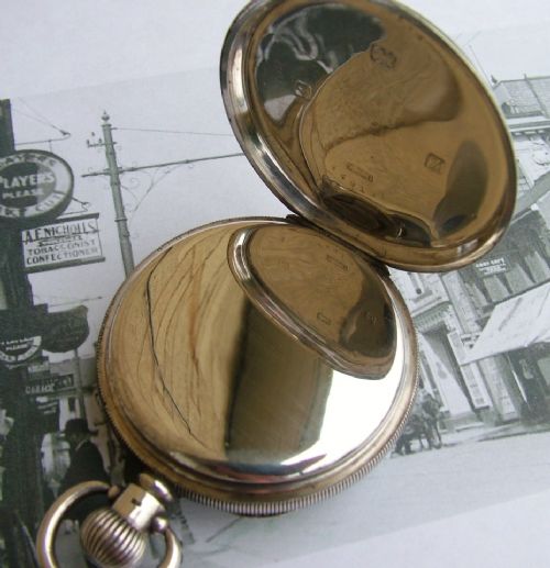 fig 2. 1920s silver English pocket watch, Allders Luton