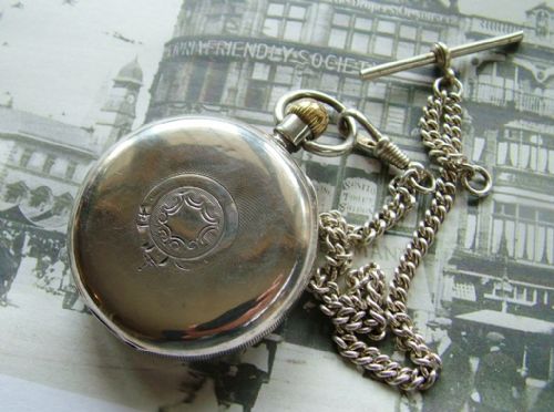 fig 1. An antique English silver pocket watch, Leicester