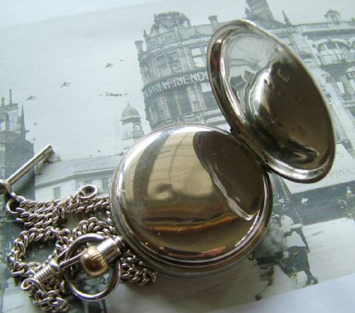 fig 2. An antique English silver pocket watch, Leicester