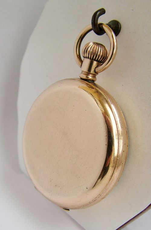 fig 1. Vintage 1920s Albana gold plated pocket watch.