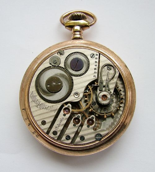 fig 2. Antique Ingersoll Trenton gold filled pocket watch