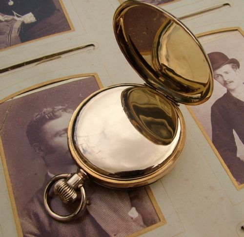 fig 2. Antique Waltham Traveler full hunter pocket watch