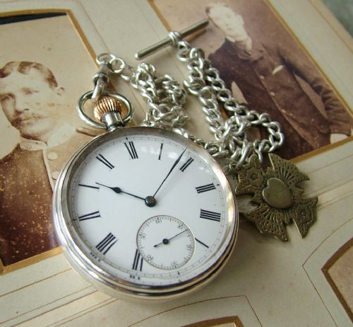Antique Silver ¾ Plate English Pocket Watch