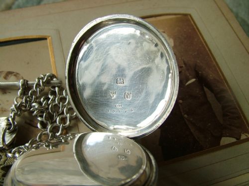 fig 3. Antique silver ¾ plate English pocket watch