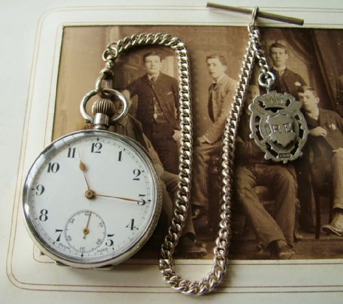 Antique Swiss Silver Pocket Watch