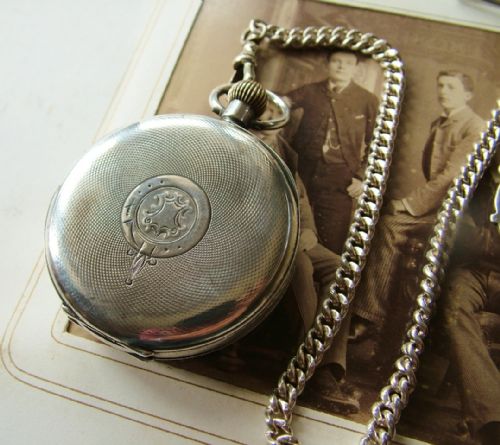 fig 2. Antique Swiss silver pocket watch