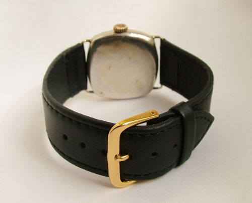 fig 2. A gent's 1927 silver gilt wrist watch
