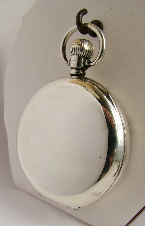 fig 1. Vintage 1923 silver Waltham stem winding pocket watch