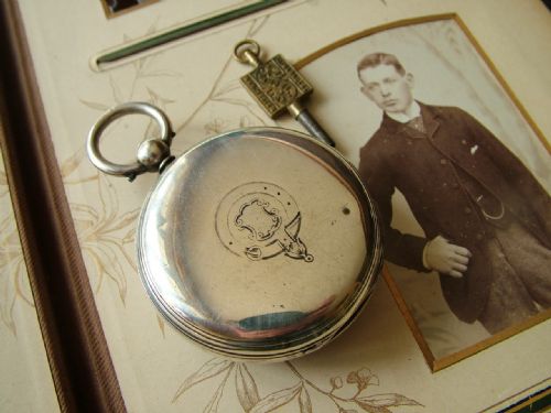 fig 1. Antique silver fusee pocket, Reid & Sons Newcastle