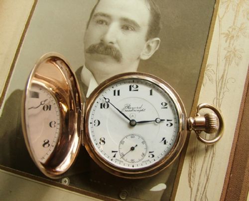 1920s Record Dreadnought Full Hunter Pocket Watch