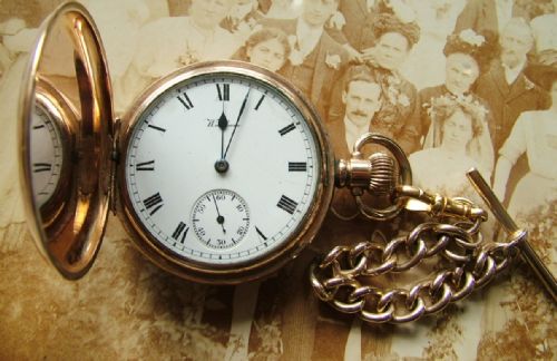 Antique Waltham Full Hunter Pocket Watch and Chain