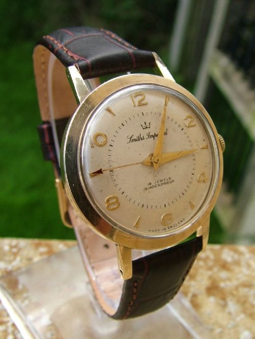 fig 1. A gents 9ct gold Smiths Imperial wrist watch