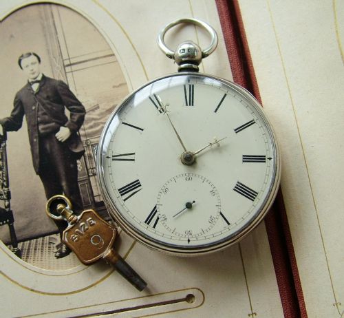 An Antique Silver Fusee Pocket Watch