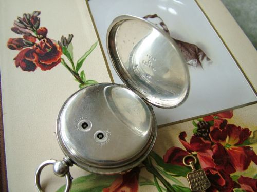 fig 2. Antique silver chronograph pocket watch