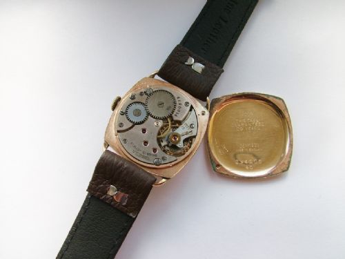 fig 2. Gents 1939 Omega gold plated wrist watch