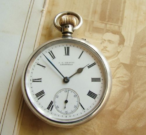 Victorian Silver Pocket Watch by J G Graves