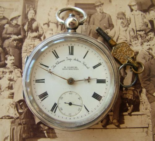 Silver 'Climax Trip Action Patent' Pocket Watch