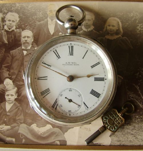 Antique Silver Waltham Pocket Watch