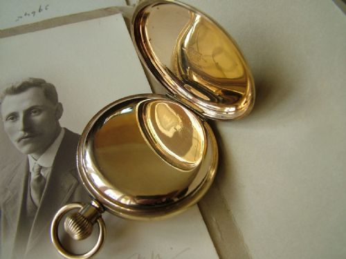 fig 2. An antique South Bend full hunter pocket watch