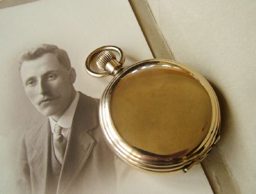 fig 4. An antique South Bend full hunter pocket watch