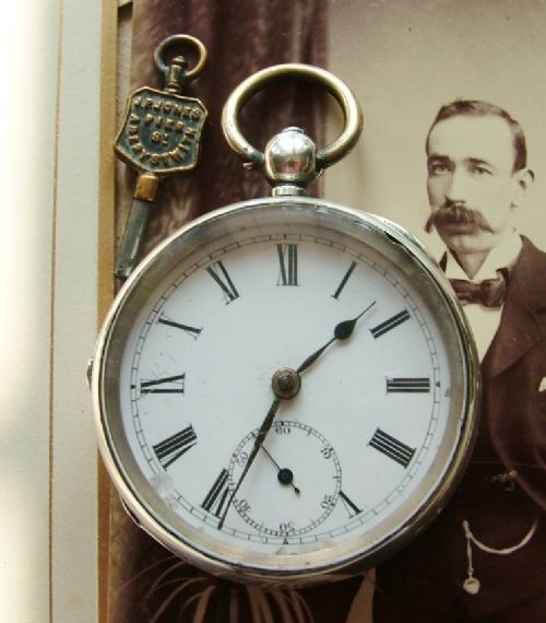 Antique Silver Ehrhardt Pocket Watch, 1897