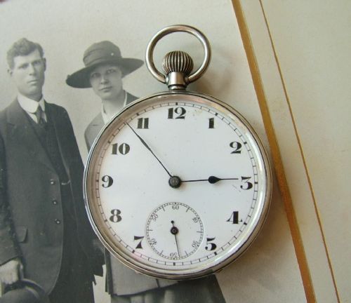 A 1910s Silver Swiss Pocket Watch