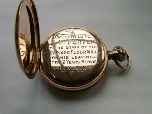 fig 1. Antique Waltham Traveler full hunter pocket watch