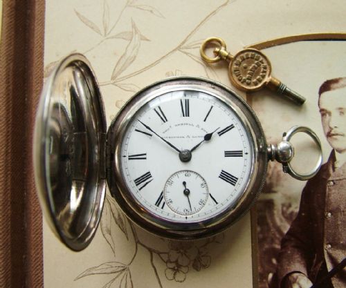 Thomas Russell Silver Fusee Hunter Pocket Watch