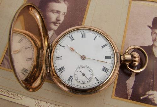 Antique Waltham Traveler Full Hunter Pocket Watch