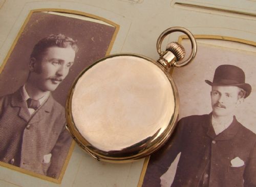 fig 1. Antique Waltham Traveler full hunter pocket watch