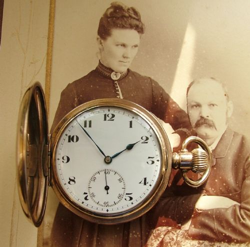 1920s Swiss Horos Full Hunter Pocket Watch