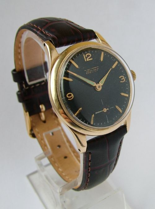 fig 1. A gents 9 carat gold Tissot wrist watch